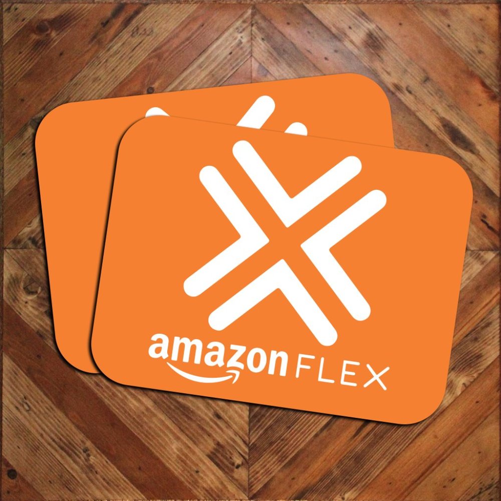 Pair (2) of Flex Logo Orange Car Magnets 9"x12" Delivery Driver Vehicle Signage